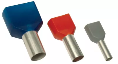 Ikerérvéghüvely 2x4mm2 szürke 500db