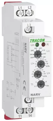 Feszültségfigyelő relé 3 fázisra AC 220-460V 0,1s-10s