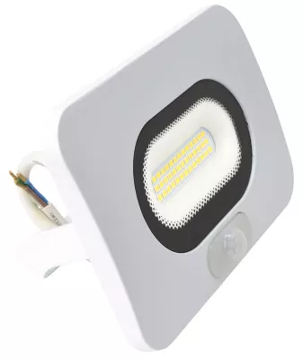 LED fényvető+mozgásérzékelő 30W 4000K 2700lm IP65 220-240V AC fehér 3-10M