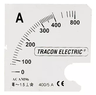 Skálalap ACAM72-5 alapműszerhez 0 - 150 (300) A 72x72mm