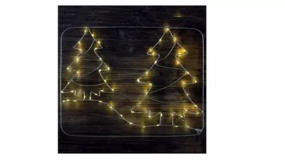 XMAS LED KARÁCSONYI ABLAKDÍSZ FENYŐFA, ELEMES