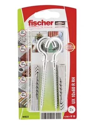 FISCHER FALHOROG+DÜBEL UX 10x60 10x60 R RH BK (4db/csom)