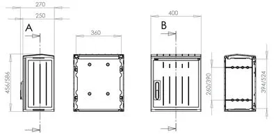 PVT-K 40x44/25 ÜRES SZEKR LÁB NÉLK JB 40x46