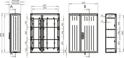 PVT-K 66x57/25 ÜRES SZEKR LÁB NÉLK JB 66X59