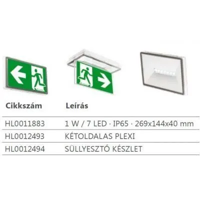 Vészvilágító kétoldalas plexi omtech 3 tm ontec s m1 301-hez