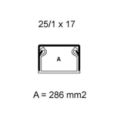 Csatorna TMU 25/1x17WO műanyag fehér 60m/doboz