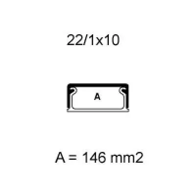 Csatorna TMU 22/1x10WO műanyag fehér 106m/doboz