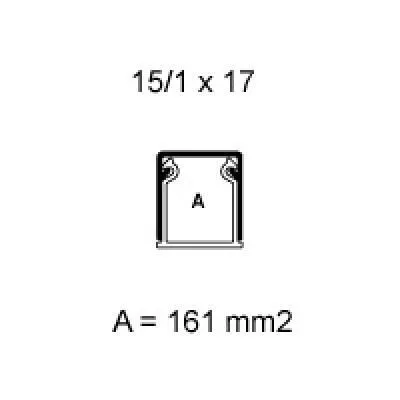 Csatorna TMU 15/1x17WO műanyag fehér 96m/doboz