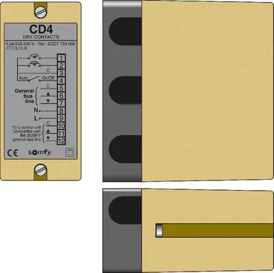 Somfy csoport vezérlő CD4-3 fts