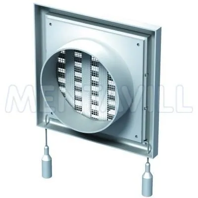 Ventilátor zsalu d125 187x187mm+húzók.