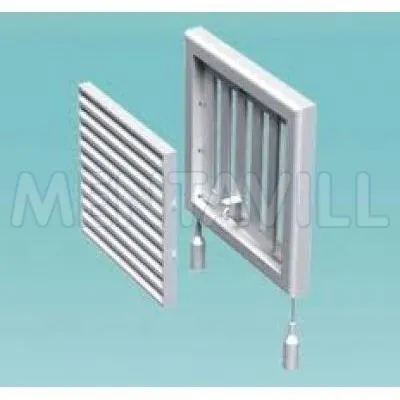 Ventilátor rács 250x250/d150mm fix+húzó húzózsínóros