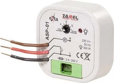 LÉPCSŐHÁZI AUTOMATA BEÉPÍTHETŐ 10s...16min ZAMEL IP20 -20...45°C