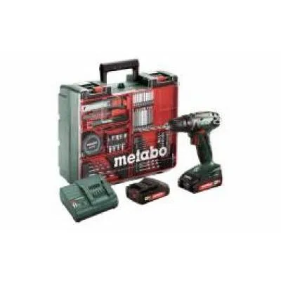 METABO BS 18 fúró-csavarozó szett@ mobilm. 18V 2x2Ah töltő SC30 +TÁSKA