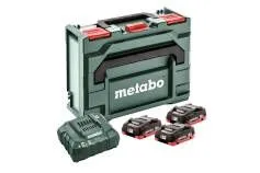 METABO akku alapkészlet 18V@ 3xLiHD 4,0Ah+ASC 55+METABOX 145