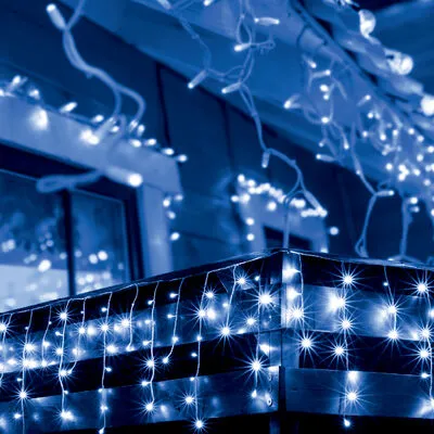 Xmas LED-es fényfüggöny, 300db kék LED