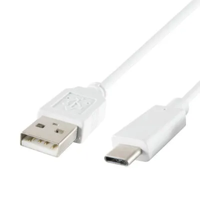 TÖLTŐKÁBEL USB-C 1M. FEHÉR 2100mA