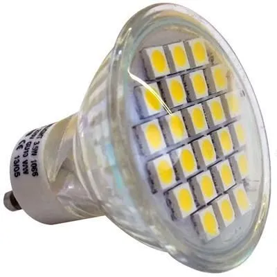 LED GU10 24LED 3,5W SMD5050 meleg fehét