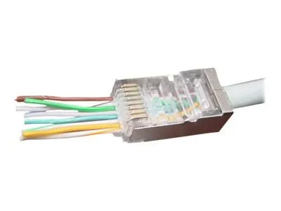 UTP csatlakozó aljzat RJ45 FTP CAT6 átmenő LC-PTF-01/10