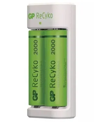 Akkutöltő + 2xAA 2000mah GP Eco E211+2xAA ReCyko 2000mAh