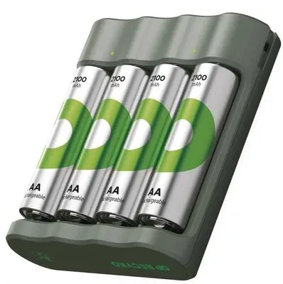 Akkutöltő + 4xAA 2100mah@ GP töltő Eco E441+4xAA 2100mAh