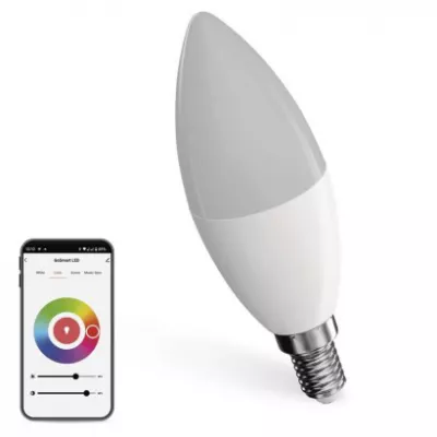 GOSMART LED izzó E14 gyertya 4,8W 470lm RGB, dimmelhető