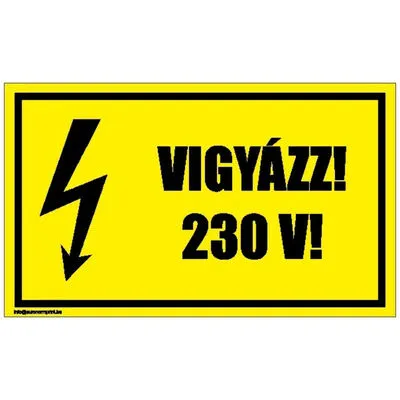 ÖNTAP.MATRICA 100x60mm VIGYÁZZ! 230V