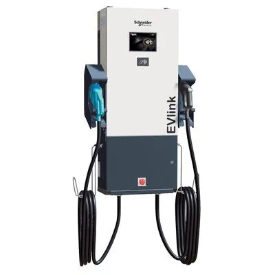 ELEKTROMOS AUTÓ TÖLTŐ FALI CHAdeMO+SAE CCS COMBO2 24KW 3 FÁZIS  65A DC GYORSTÖLTŐ EVLINK