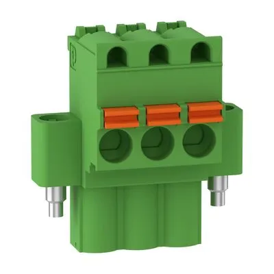 Power connector with screws (angle)