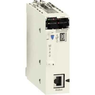 Processzor modul M340, max 1024 diszkrét+256 analóg I/O, modbus