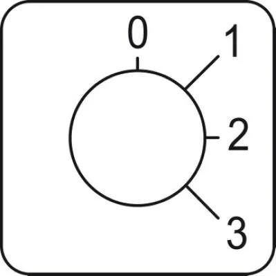 Harmony k bütykös kapcsoló címke 03 - 45 x 45 mm