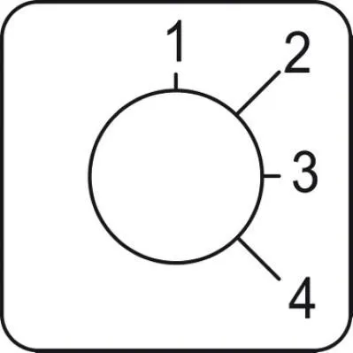 Harmony k bütykös kapcsoló címke 1-4 - 45 x 45 mm