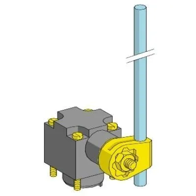 Végálláskapcsoló fej ZCKD, műanyag kerek rúd fogantyú 6mm l = 200mm