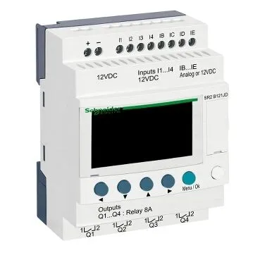 Vezérlőmodul LCD12I/O rel óra 12V DC