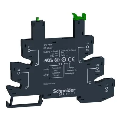 SSL szilárdtestrelé foglalat 24V DC  rugós