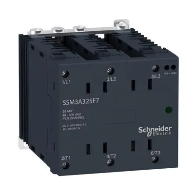 SSM szilárdtestrelé 3f nullfeszültségű kapcsolás 3NO 48-600V AC 25