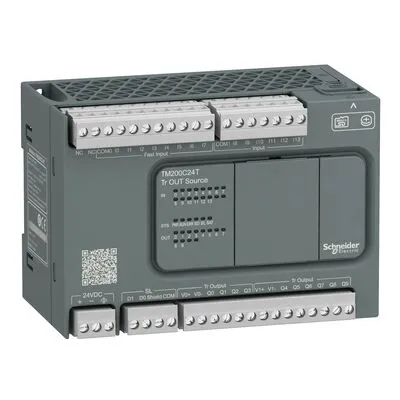 Modicon M200 EASY PLC 24 I/O1XRS48 5 tranzisztoros kimenet (source)