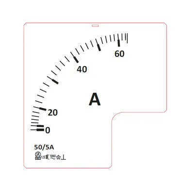 Számlap analóg ampermérőhöz 0..50A, 16004-hez!