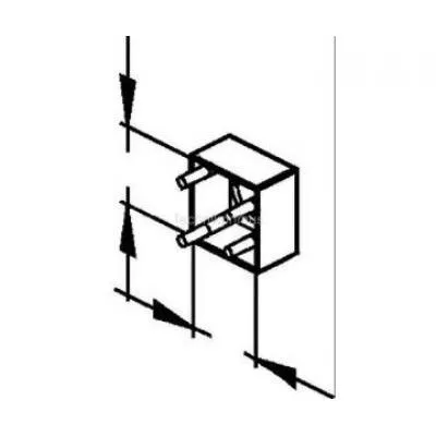 Véglezáró fedél 40x40mm niedax