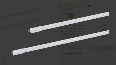 LED FÉNYCSŐ  T5 20W 4000K 1149mm LED TUBE T5 G5 20W 1149mm WHITE