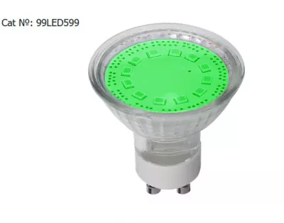 LED GU10 3W zöld LED lámpa SMD2835 3W GU10 230V 3000K