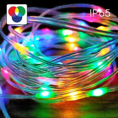 LED FÉNYVÜZÉR 10m RGB+TÁVIR. IP65 @