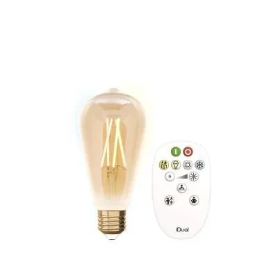 Led 9W E27 dekor+táv idual filament* 2200K-6500K ST64 15000H +távirányító