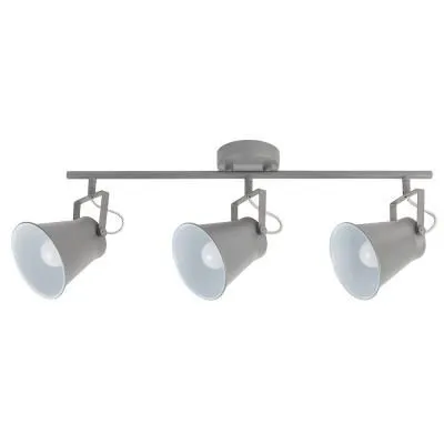 MARTINA spot E27 3X60W szürke/fehér@