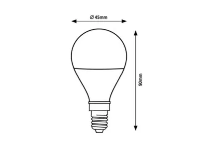 LED E14 G45 5W 450lm RGB SMD@