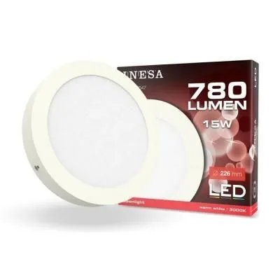 LED panel kerek 15W falon kiv.3000@ ceiling round lamps 15W 780lm 3000K