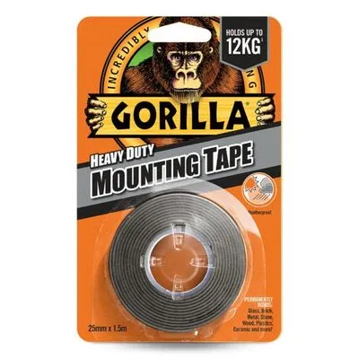 Ragasztószalag kétoldalas gorilla heavy duty mounting black tape