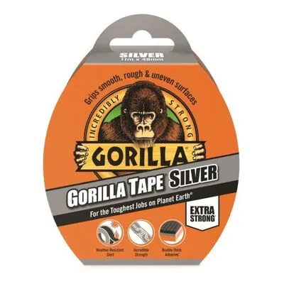 RAGASZTÓSZALAG TAPE EZÜST 11m x 48mm GORILLA EXTRA ERŐS