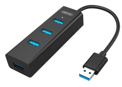 PASSZÍV HUB USB 3.0, 4 PORTOS FEKETE Unitek