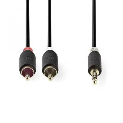 3.5 JACK DUGÓ - 2x RCA DUGÓ AUDIO K Nedis