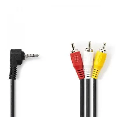 AV JACK 3.5MM - 3x RCA KÁBEL, 2M (C Nedis